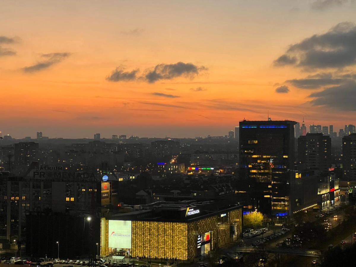 Apartament Skyscrapper Z Widokiem Na Panorame Warszawy Варшава Экстерьер фото