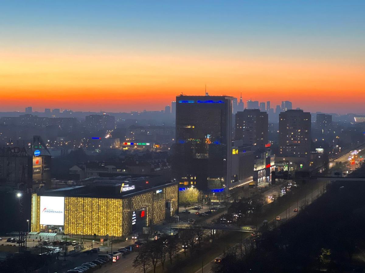 Apartament Skyscrapper Z Widokiem Na Panorame Warszawy Варшава Экстерьер фото